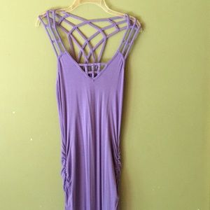 Long, strappy and stretchy summer dress.